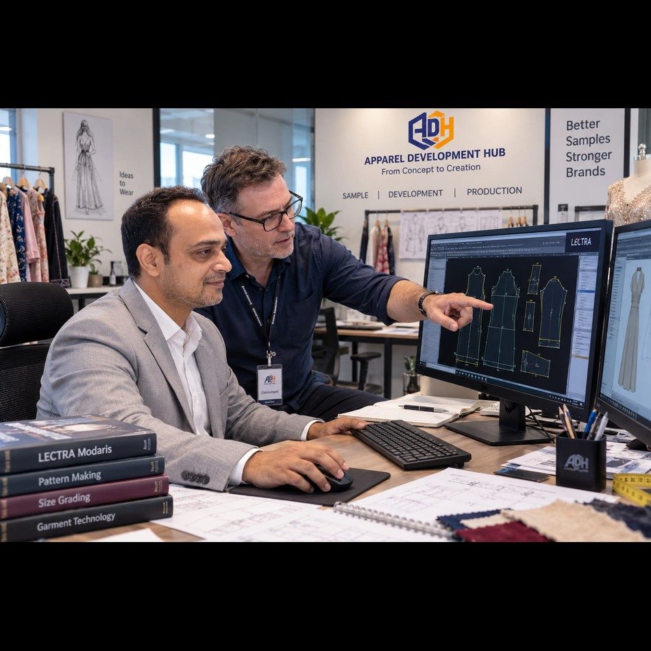 CAD garment pattern making and apparel development at Apparel Development Hub